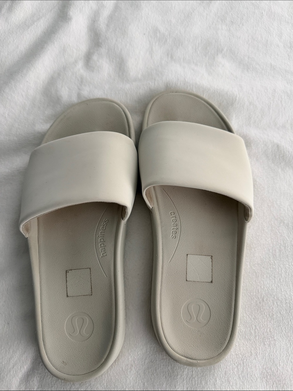 Lululemon Restfeel Cream Slide Sandals - Picture 2 of 7